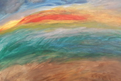 12.La mer arc en ciel (TOILE  30 cm x 40 cm Prix=120 €)